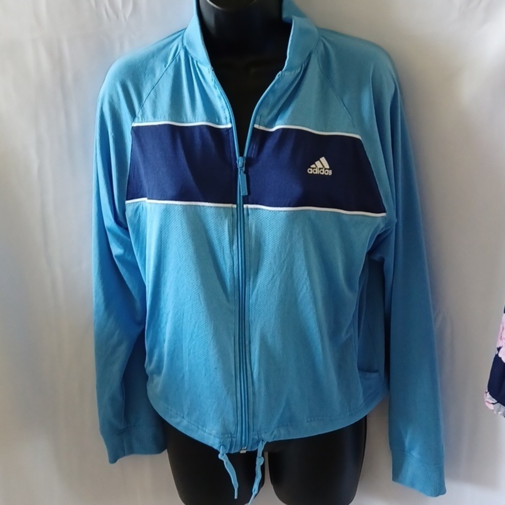 adidas Y2K track suit jacket, blue, zip, M